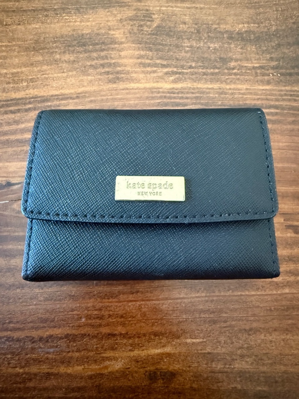 Kate Spade Laurel Way Holly Leather Card Case - Color Black